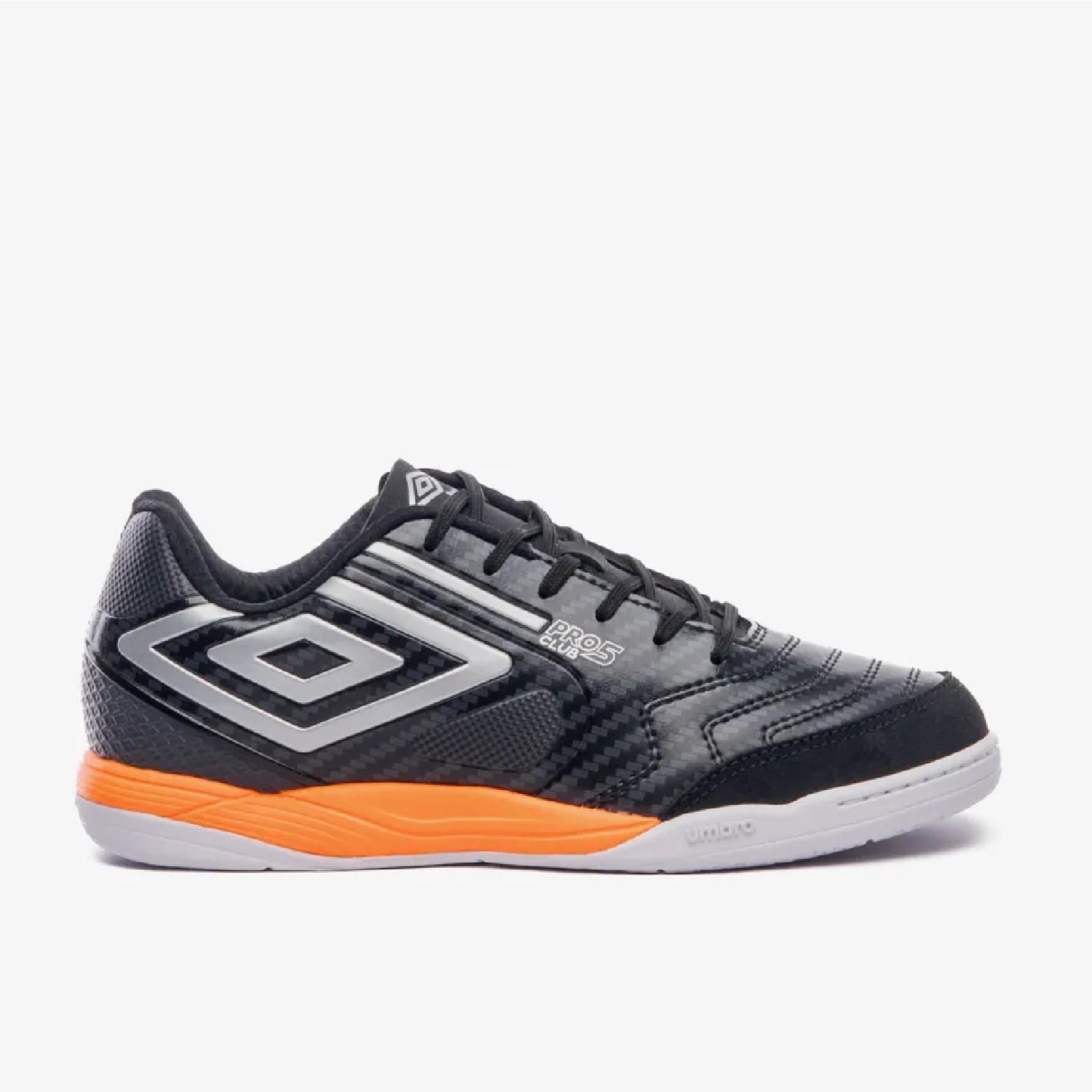 Chuteira Futsal Umbro Pro 5 Bump Club - Preto E Prata | Uni