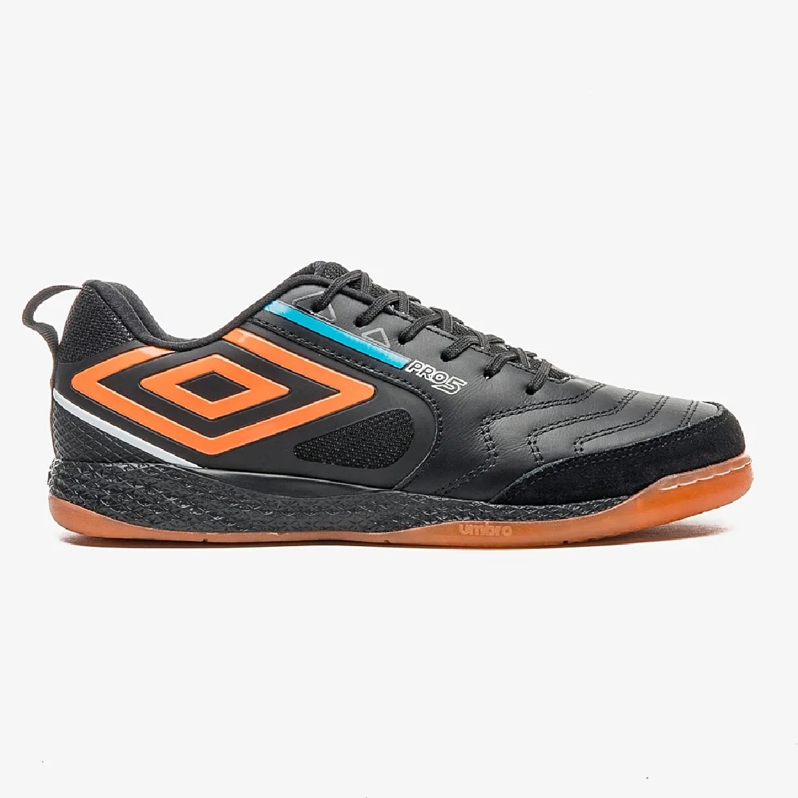 Chuteira Futsal Umbro Pro 5 Bump - Preto E Laranja | Uni-Sport